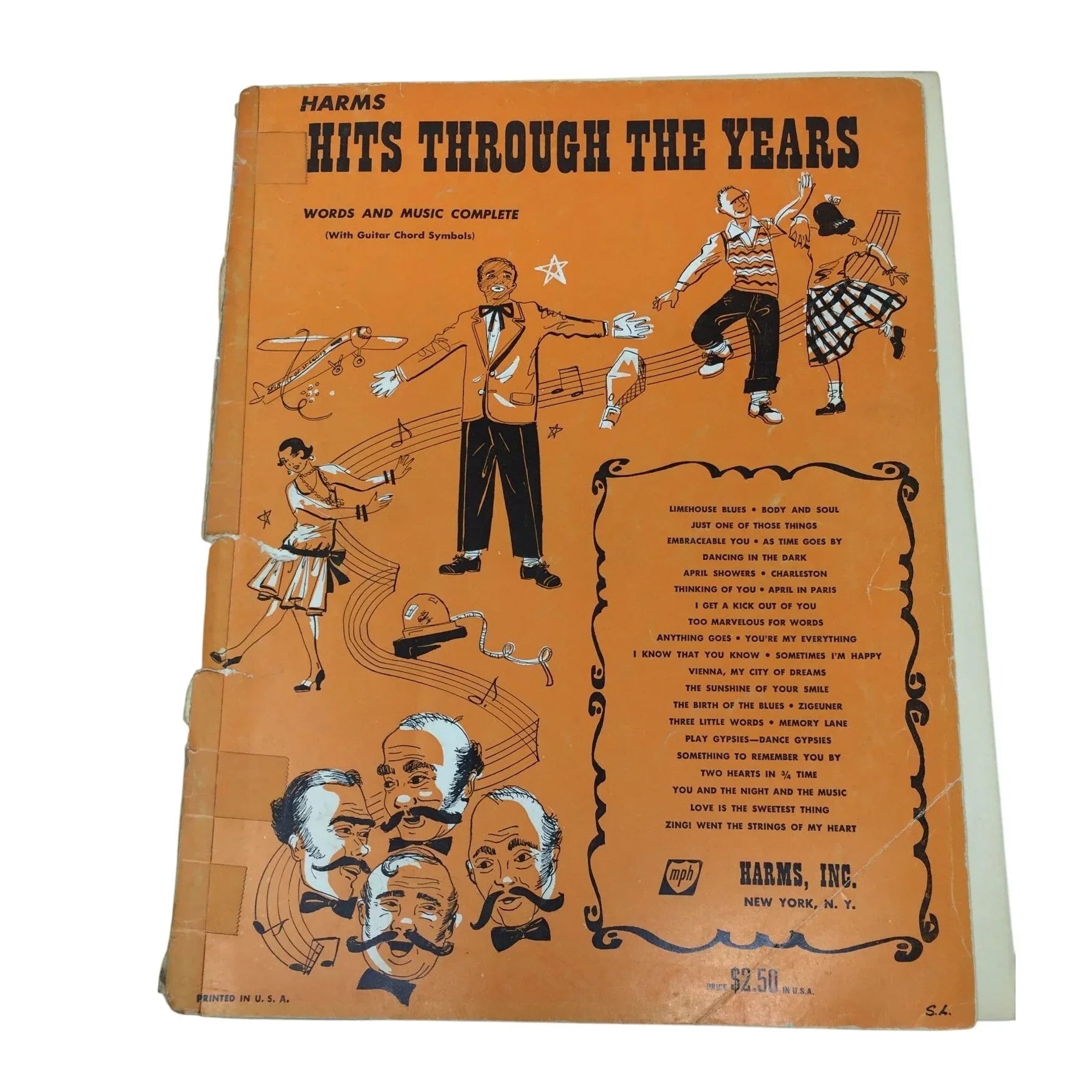 Harms Hits Through The Years Vintage Sheet Music book - A+ Stuff - SHEET MUSIC - A+ Stuff