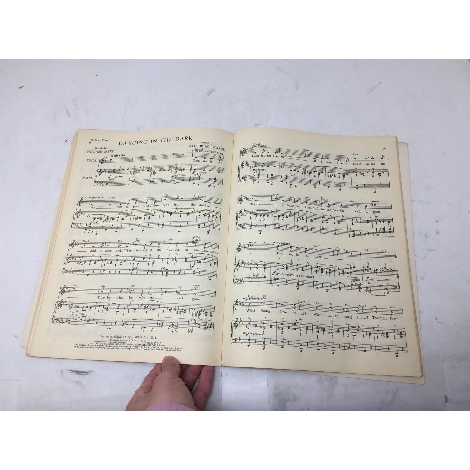 Harms Hits Through The Years Vintage Sheet Music book - A+ Stuff - SHEET MUSIC - A+ Stuff