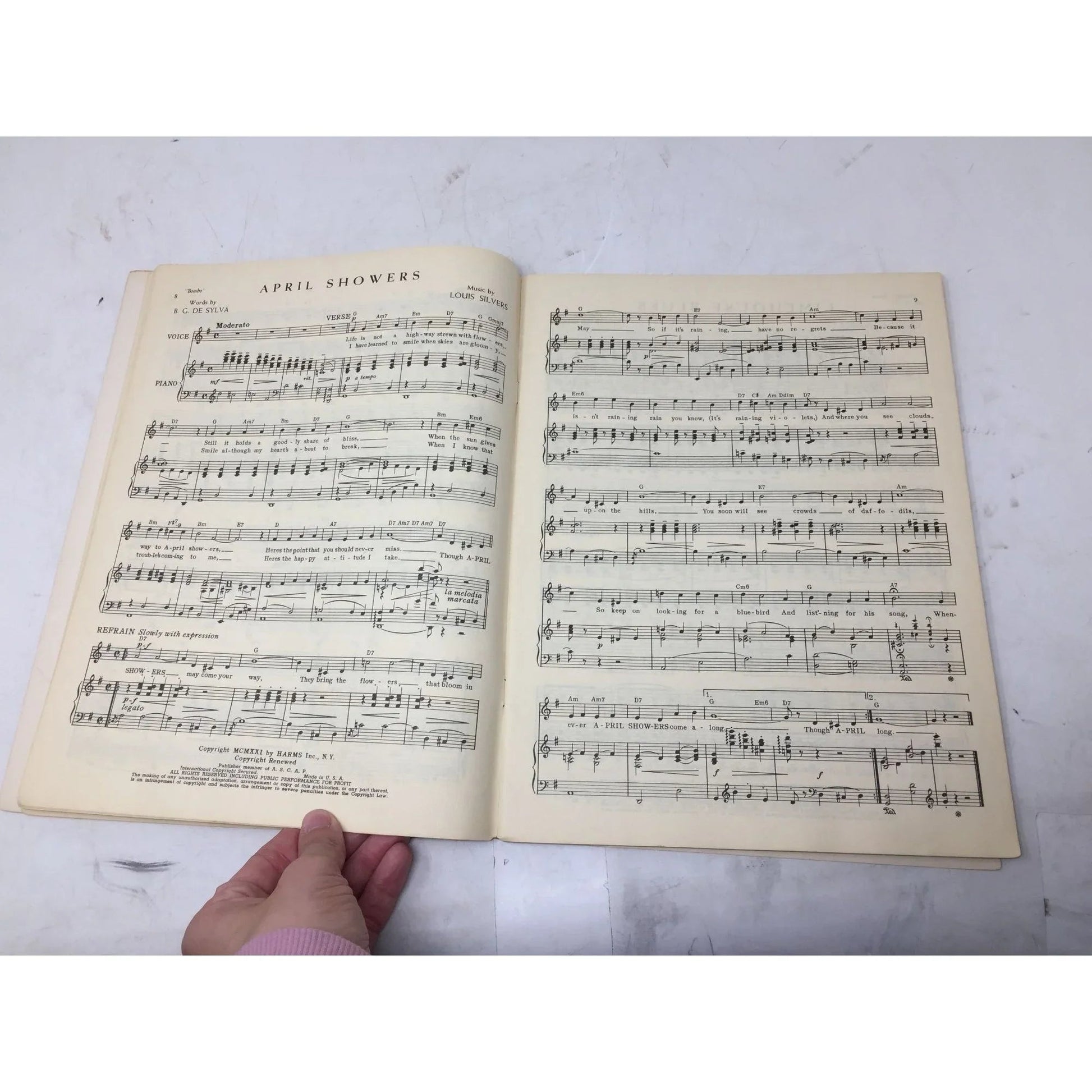 Harms Hits Through The Years Vintage Sheet Music book - A+ Stuff - SHEET MUSIC - A+ Stuff