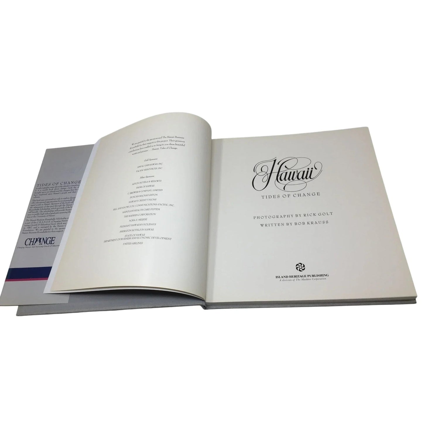 ''Hawaii Tides of Change'' Hardcover book by Bob Krauss & Rick Golt - A+ Stuff - Books - A+ Stuff