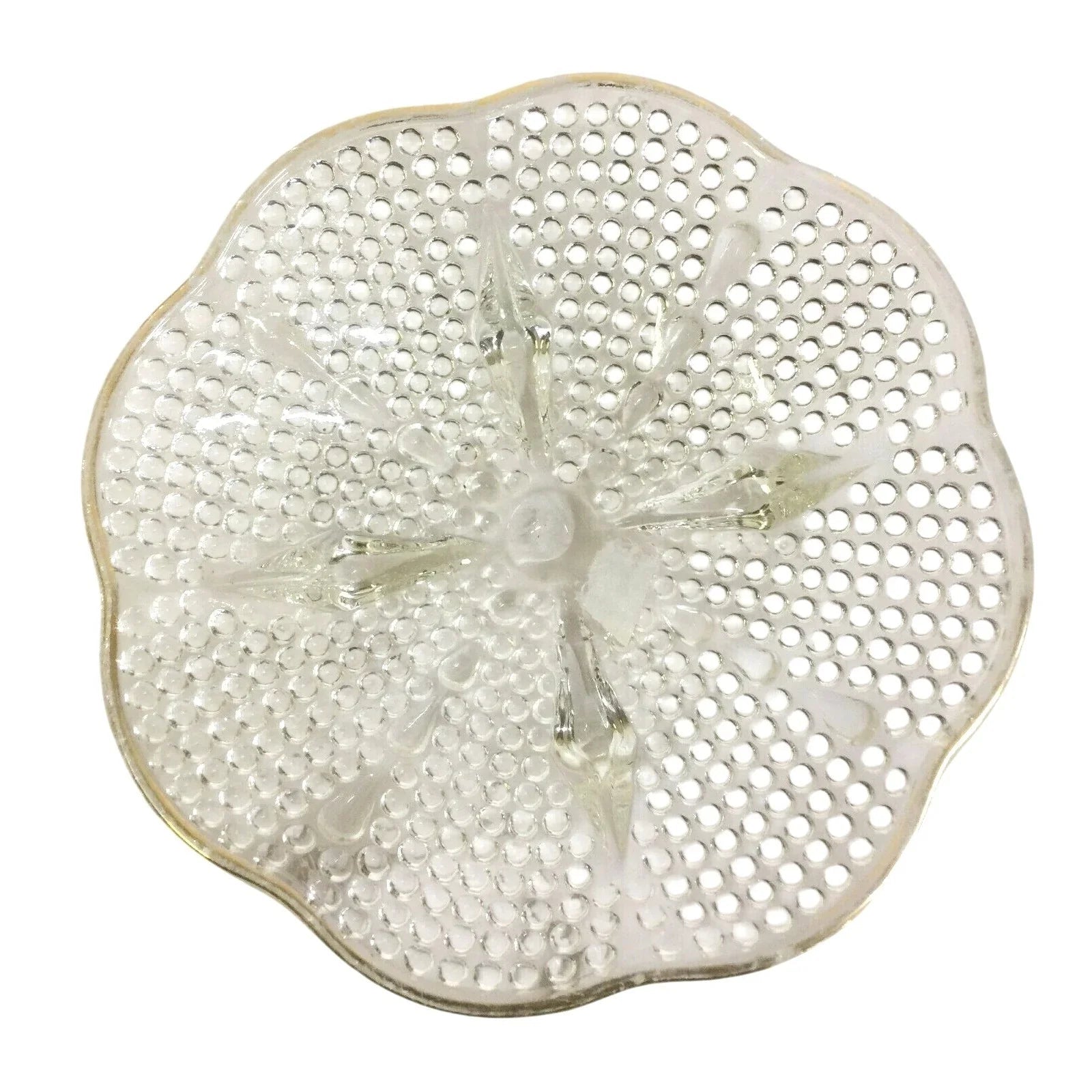 Hazel Atlas Glass Teardrop or Dot & Scalloped Pattern Candy or Relish Dish - 1940s - Hazel - Atlas - candy dish or relish dish - A+ Stuff