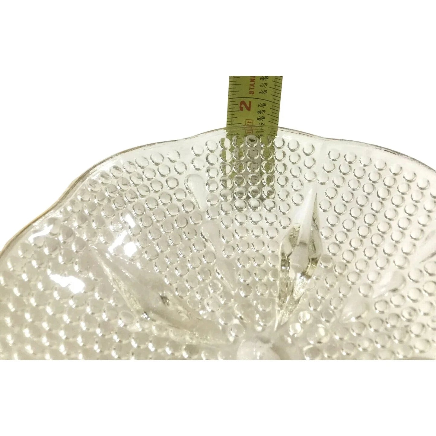 Hazel Atlas Glass Teardrop or Dot & Scalloped Pattern Candy or Relish Dish - 1940s - Hazel - Atlas - candy dish or relish dish - A+ Stuff