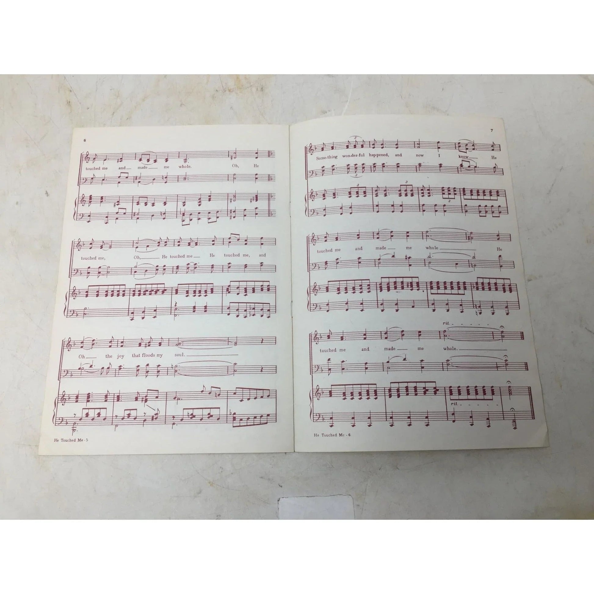 ''He Touched Me'' by William J. Gaither sheet music - A+ Stuff - SHEET MUSIC - A+ Stuff
