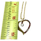 Heart Pendant on thin chain Gold Plate Heart Necklace with Red & White Stones - Unbranded - A+ Stuff