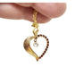 Heart Pendant on thin chain Gold Plate Heart Necklace with Red & White Stones - Unbranded - A+ Stuff