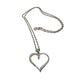 Heart Pendant with Diamond Accent - Rhodium Plated with 15" chain - Unbranded - Necklace with Pendant - A+ Stuff
