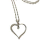 Heart Pendant with Diamond Accent - Rhodium Plated with 15" chain - Unbranded - Necklace with Pendant - A+ Stuff