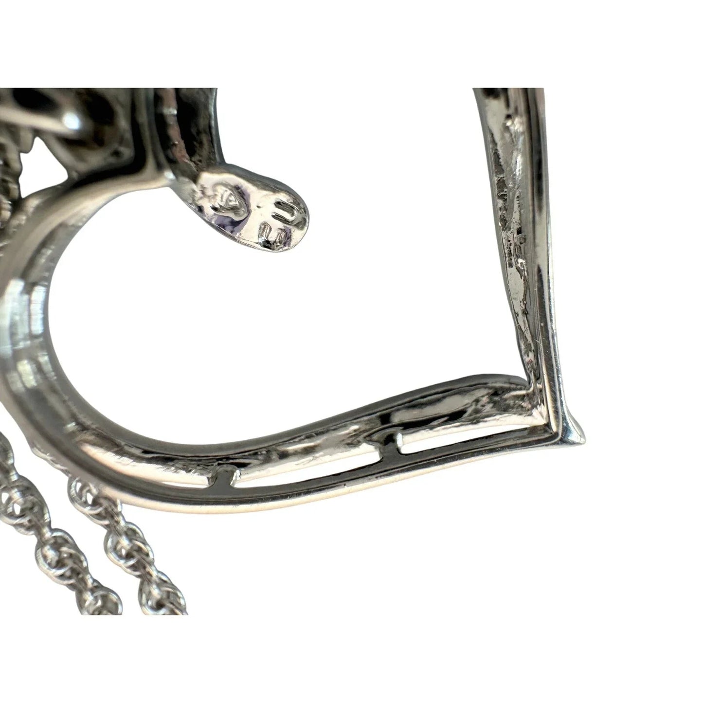 Heart Pendant with Diamond Accent - Rhodium Plated with 15" chain - Unbranded - Necklace with Pendant - A+ Stuff
