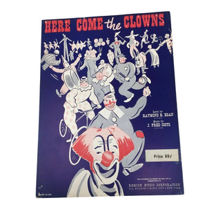 ''Here Come the Clowns'' Vintage Sheet Music book