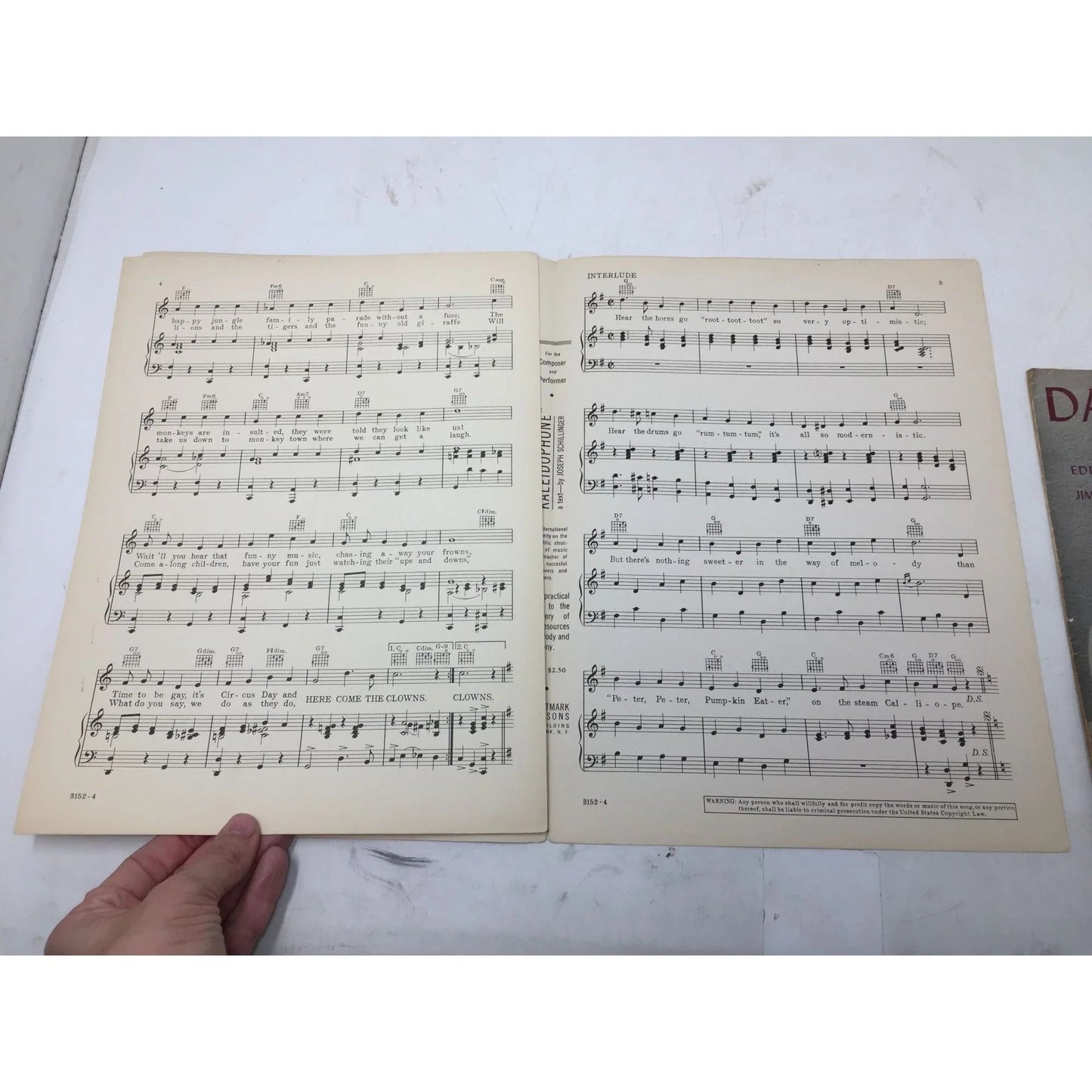 ''Here Come the Clowns'' Vintage Sheet Music book - A+ Stuff - sheet music - A+ Stuff