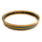 Hermès Belt Motif Enamel and Gold Plate Bangle Bracelet - Hermes - Bracelet - A+ Stuff