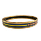 Hermès Belt Motif Enamel and Gold Plate Bangle Bracelet - Hermes - Bracelet - A+ Stuff