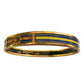 Hermès Belt Motif Enamel and Gold Plate Bangle Bracelet - Hermes - Bracelet - A+ Stuff