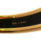 Hermès Belt Motif Enamel and Gold Plate Bangle Bracelet - Hermes - Bracelet - A+ Stuff