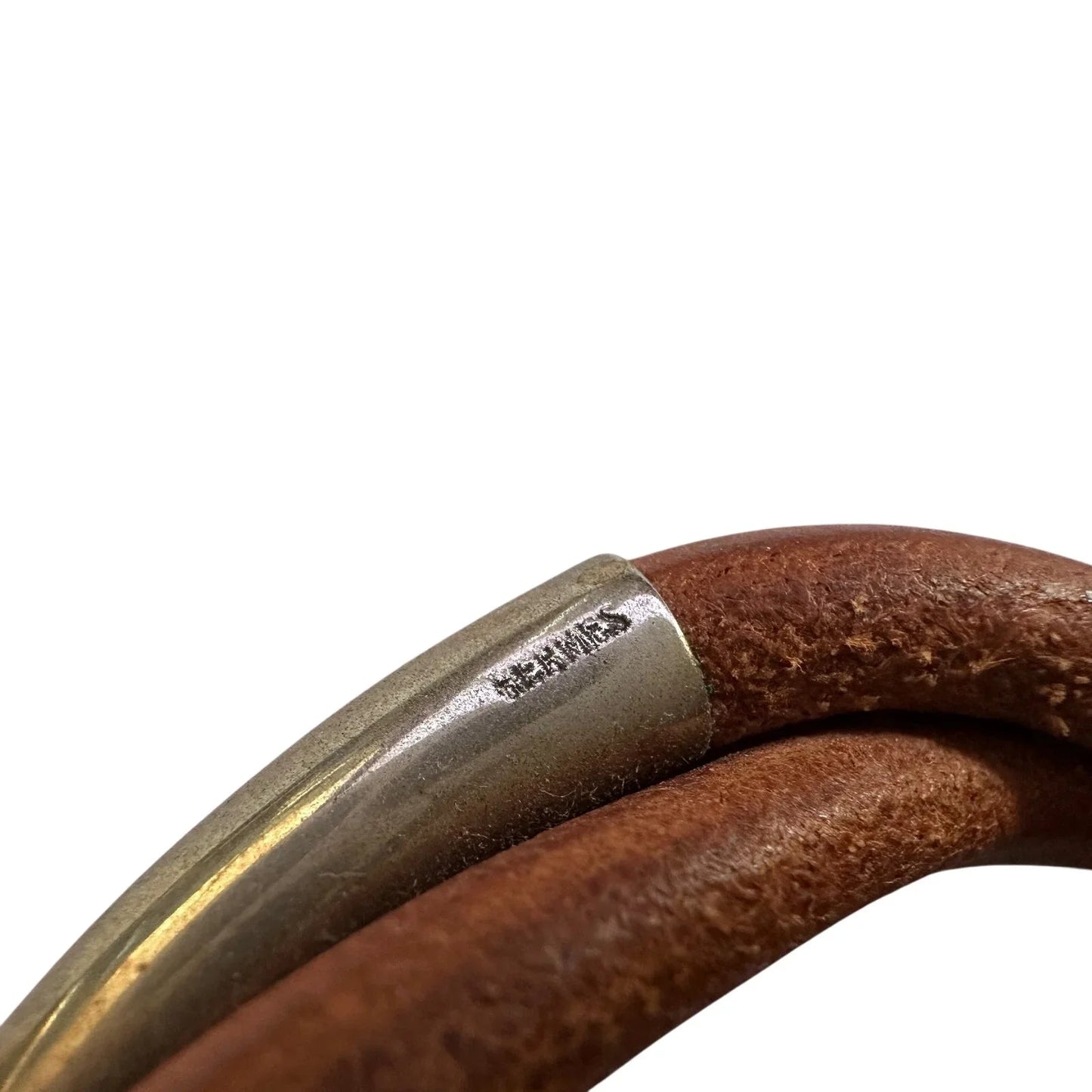 Hermes Brown Leather Tornado Bracelet - Hermès - Bracelet - A+ Stuff