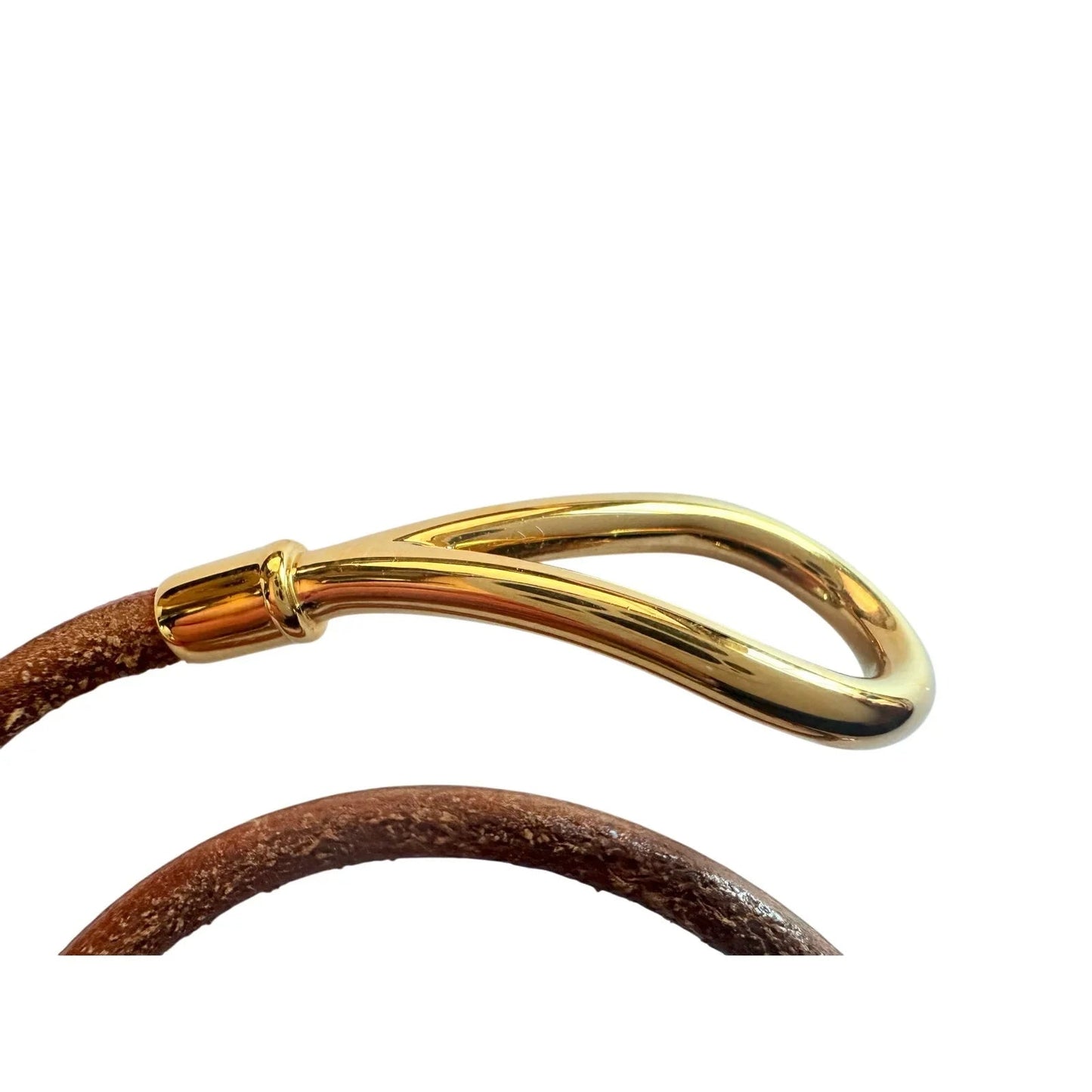Hermès Jumbo Leather Hook Double Wrap Bangle Bracelet Choker - Hermes - Bracelet - A+ Stuff
