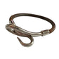 Hermès Jumbo Leather Hook Wrap Bangle Bracelet - Deep Brown - Hermès - Bracelet - A+ Stuff
