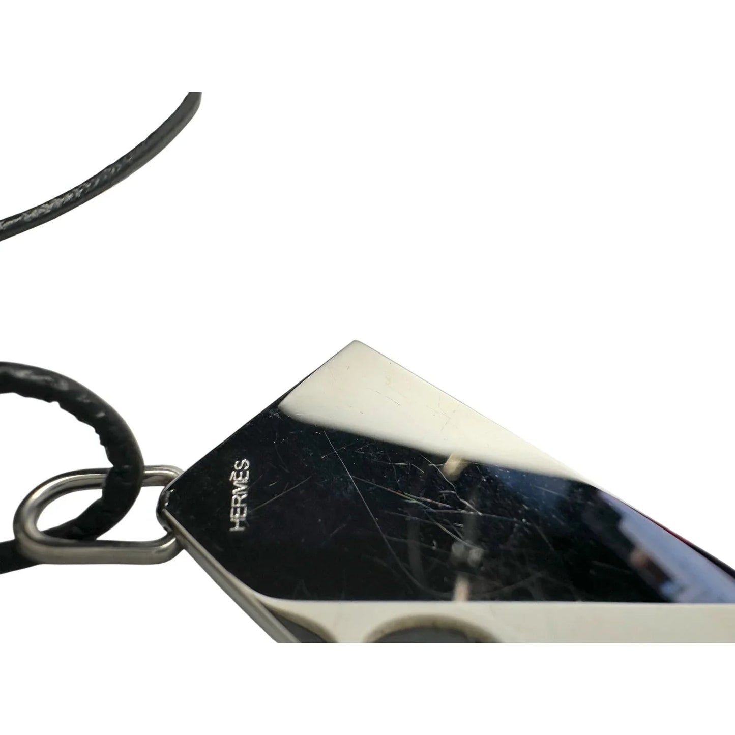 Hermes Leather Cord "AMOUR" (Top Only) Symbols Pendant - Hermès - Necklace with Pendant - A+ Stuff