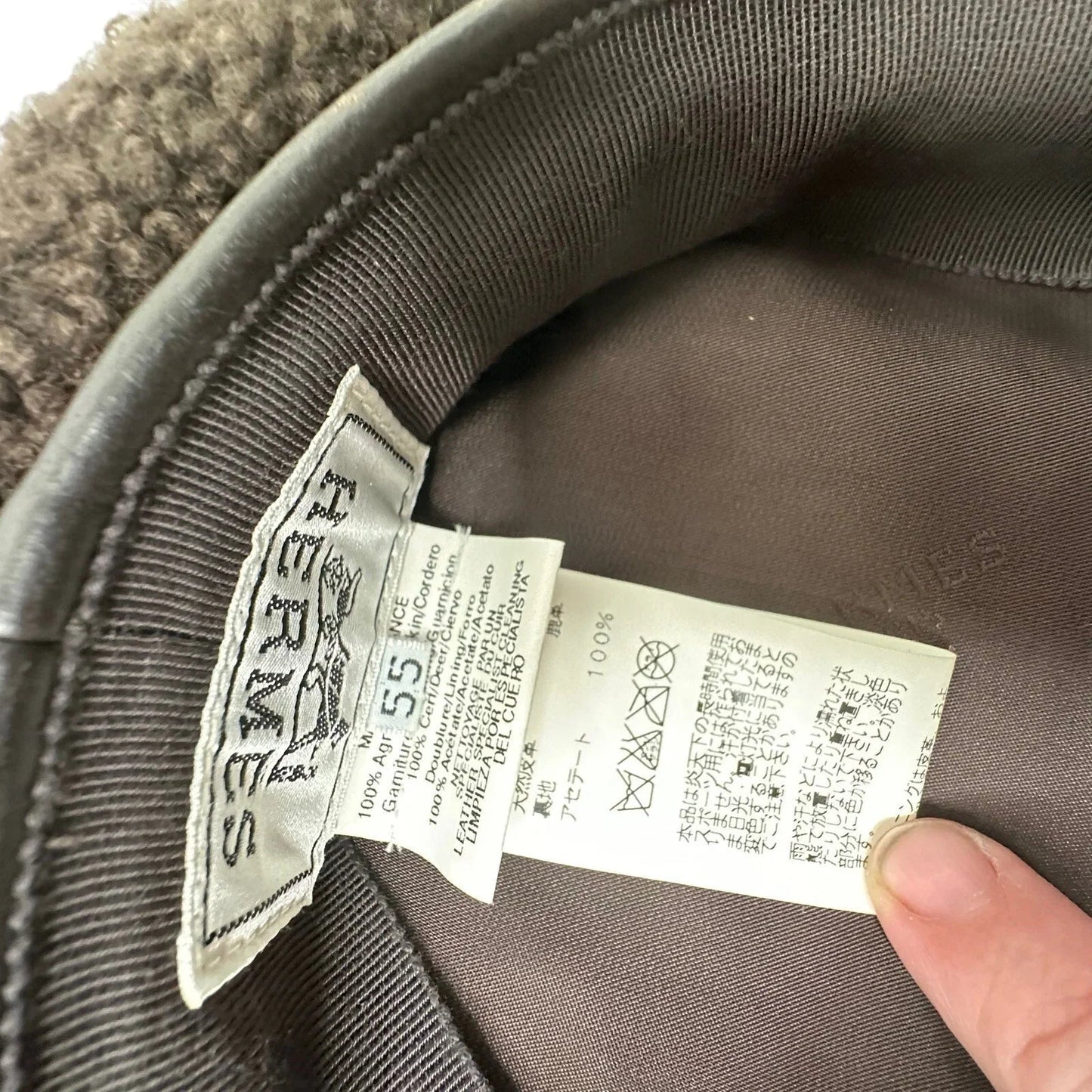 Hermes Mouton Brown Beret with Box Size 55 - Hermès - Hats - A+ Stuff