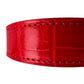 Hermes Red Croc Embossed Leather Bangle Bracelet - Hermès - Bracelet - A+ Stuff