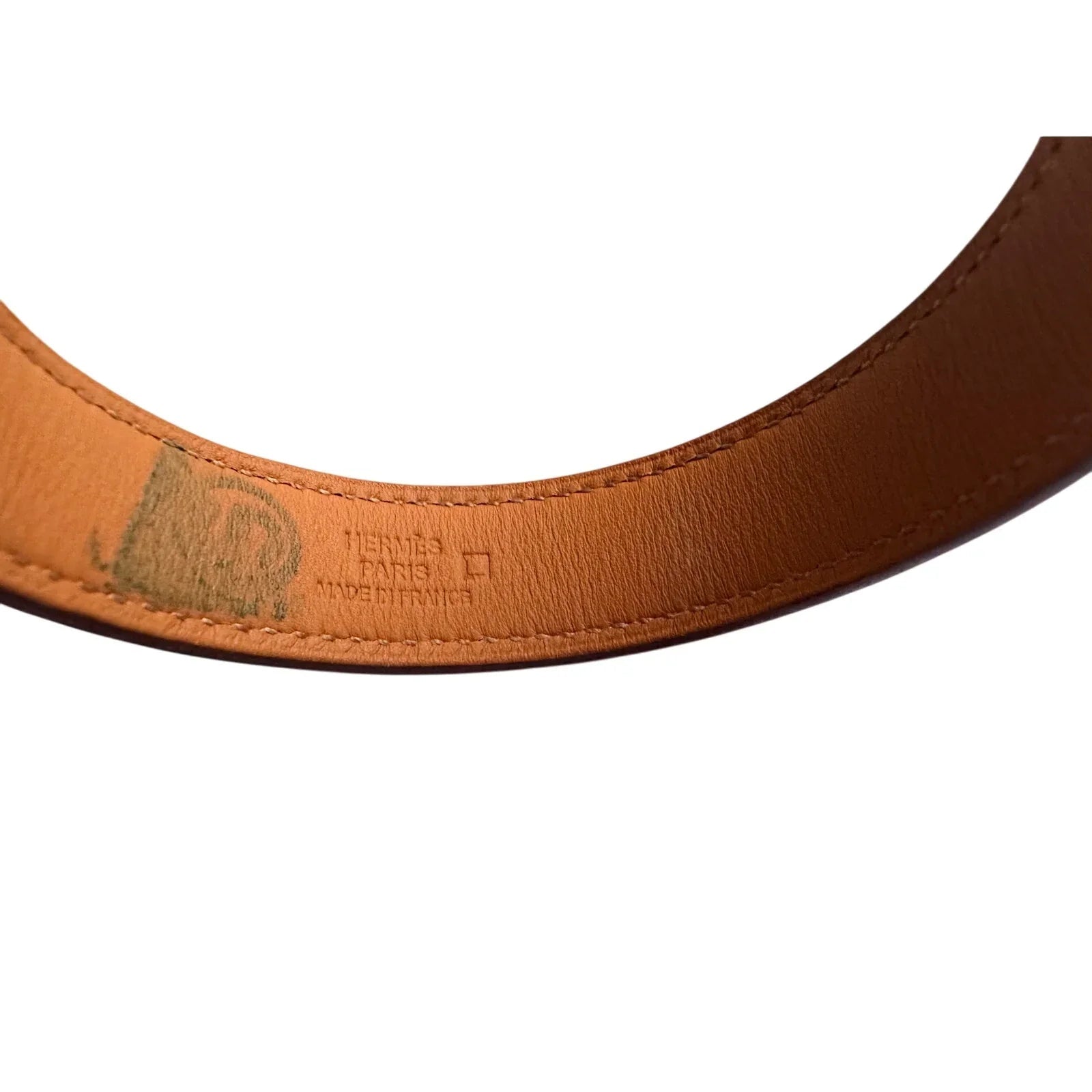 Hermes Red Croc Embossed Leather Bangle Bracelet - Hermès - Bracelet - A+ Stuff