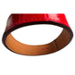 Hermes Red Croc Embossed Leather Bangle Bracelet - Hermès - Bracelet - A+ Stuff