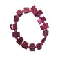 Women's Vibrant Pink Beaded Shell Stretchy Bracelet