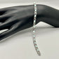 XO Infinity Bracelet Created Opal and Diamon Accent in Sterling SIlver Setting - Stunning Gemstones