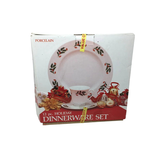 Holiday Dinnerware Set 12 pc. Service for 4 - A+ Stuff - Seasonal & Holiday Decorations - A+ Stuff