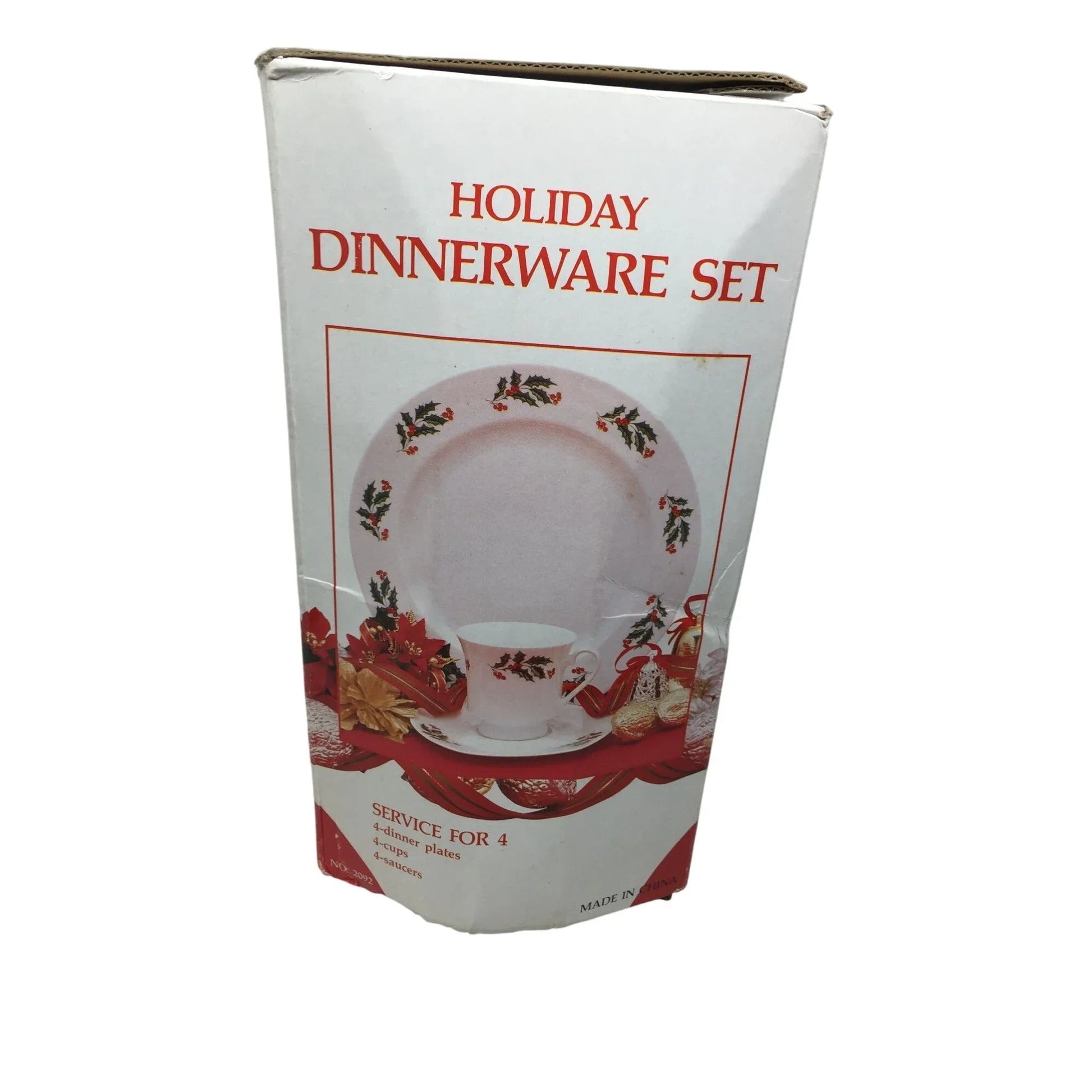 Holiday Dinnerware Set 12 pc. Service for 4 - A+ Stuff - Seasonal & Holiday Decorations - A+ Stuff