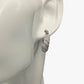 Holsted Jewelers Rhodium Plated Wide Detailed Hoop Diamond Earrings - Unbranded - Earrings - A+ Stuff