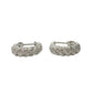 Holsted Jewelers Rhodium Plated Wide Detailed Hoop Diamond Earrings - Unbranded - Earrings - A+ Stuff