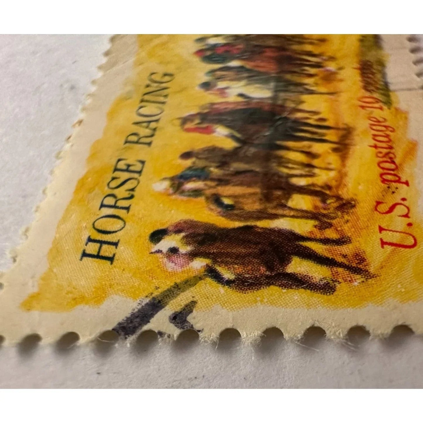 ''HORSE RACING'' 10 CENT U.S. POSTAGE STAMP - A+ Stuff - Stamp - A+ Stuff
