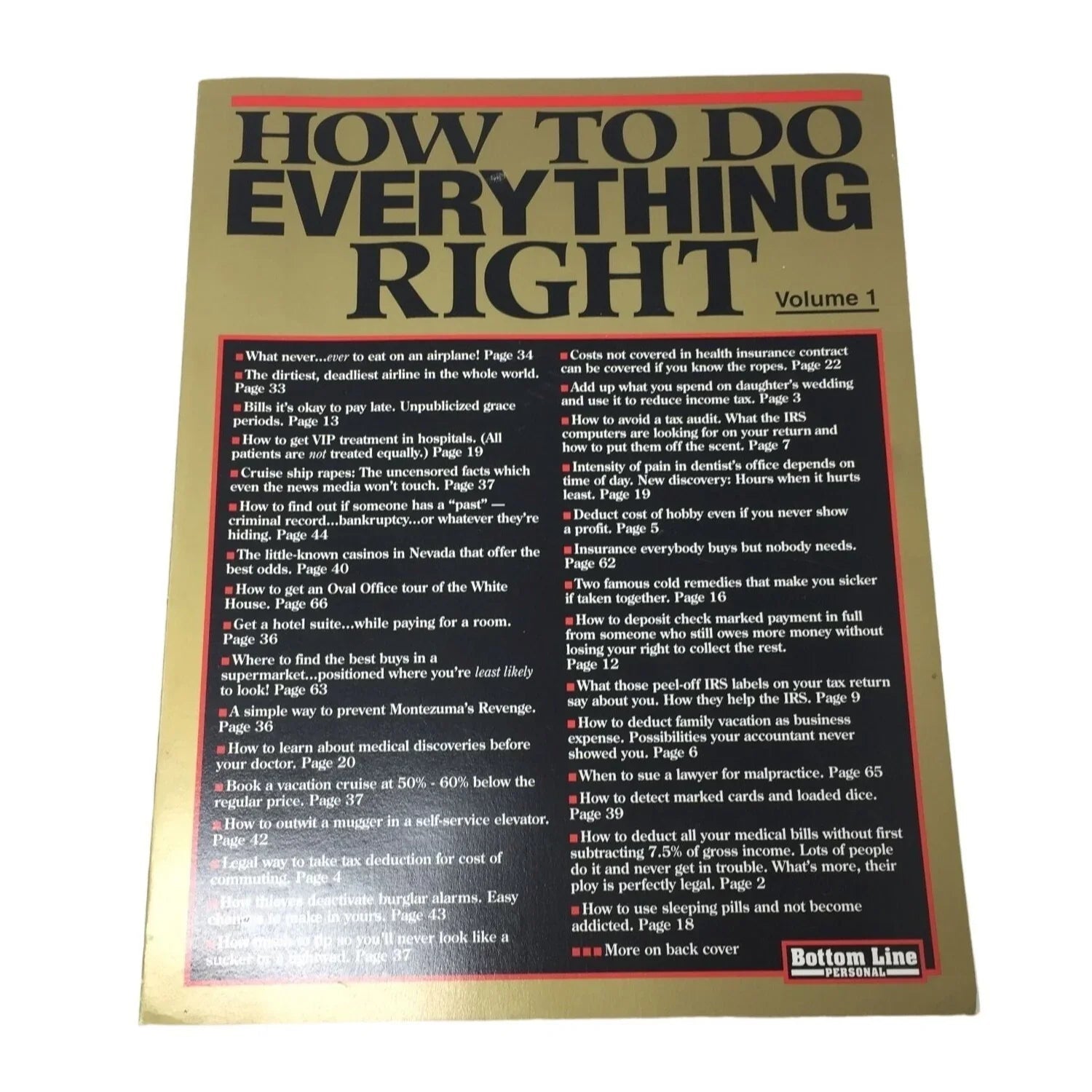 How To Do Everything Right Volume 1 Bottom Line Personal Book - A+ Stuff - Books - A+ Stuff