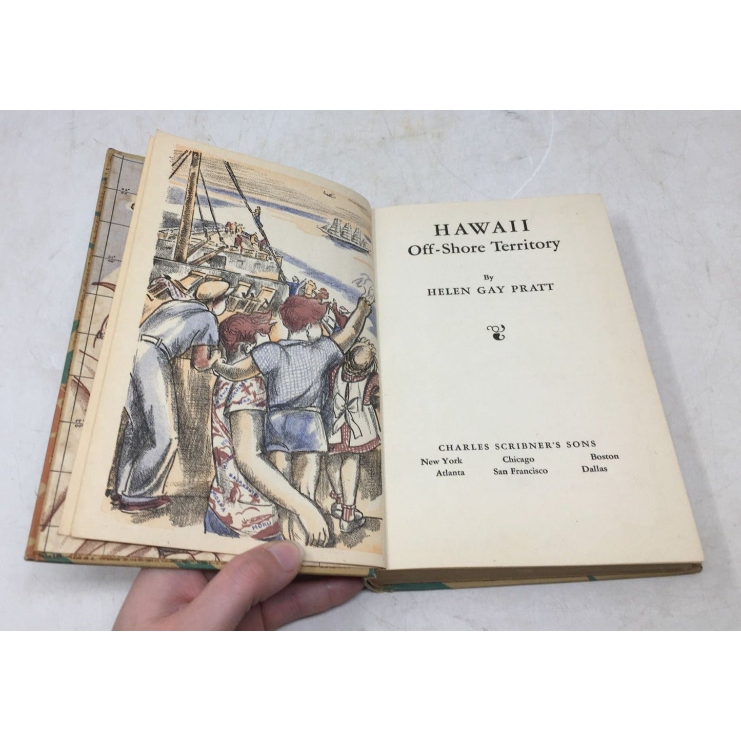 Antique Hard Cover Copy of "Hawaii, Off-Shore Territory" by Helen Gay Pratt unbranded  A+ Stuff Vintage Books