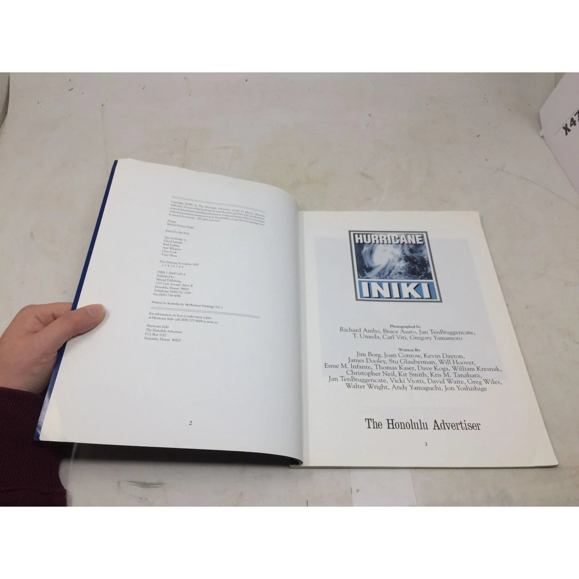 Hurricane Iniki by The Honolulu Advertiser Paperback Book - A+ Stuff - Books - A+ Stuff
