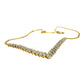 Elegant 1/2 Ct Natural Diamond Chevron Evening Necklace Gold Plated Brass -  A+ Stuff Necklace