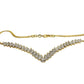 Elegant 1/2 Ct Natural Diamond Chevron Evening Necklace Gold Plated Brass -  A+ Stuff Necklace