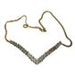 Elegant 1/2 Ct Natural Diamond Chevron Evening Necklace Gold Plated Brass -  A+ Stuff Necklace