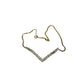 Elegant 1/2 Ct Natural Diamond Chevron Evening Necklace Gold Plated Brass -  A+ Stuff Necklace