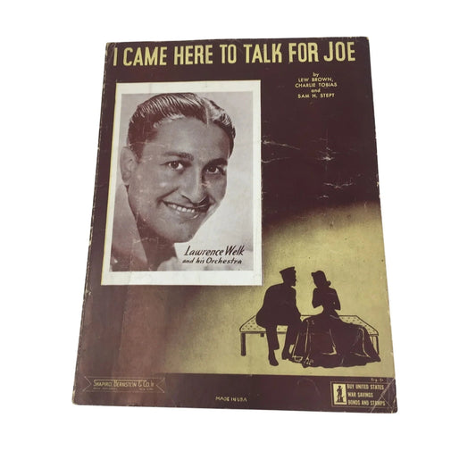 ''I Came Here To Talk For Joe'' Vintage Sheet Music - A+ Stuff - Sheet Music - A+ Stuff