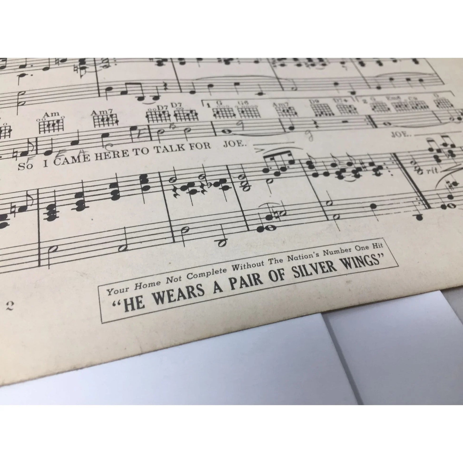 ''I Came Here To Talk For Joe'' Vintage Sheet Music - A+ Stuff - Sheet Music - A+ Stuff