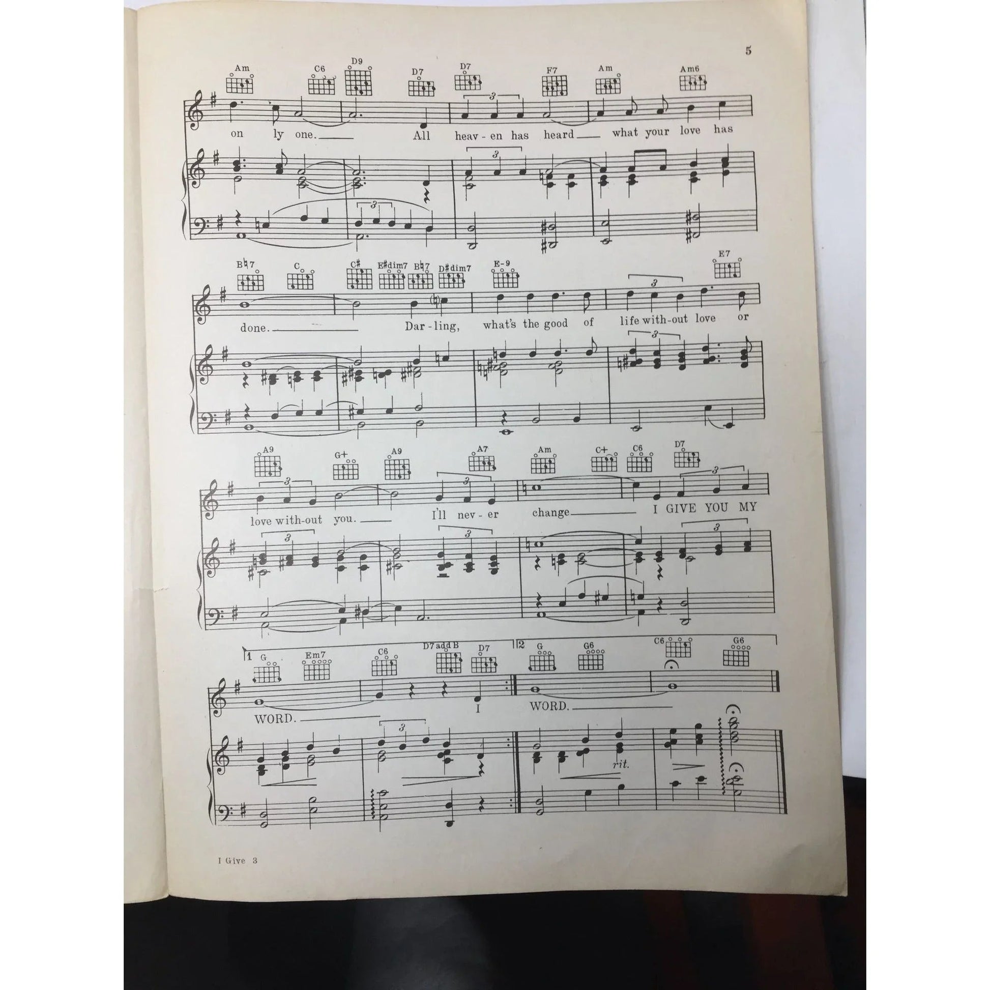 ''I GIVE YOU MY WORD'' by Al Kavelin and Merril Lyn - A+ Stuff - Sheet Music - A+ Stuff