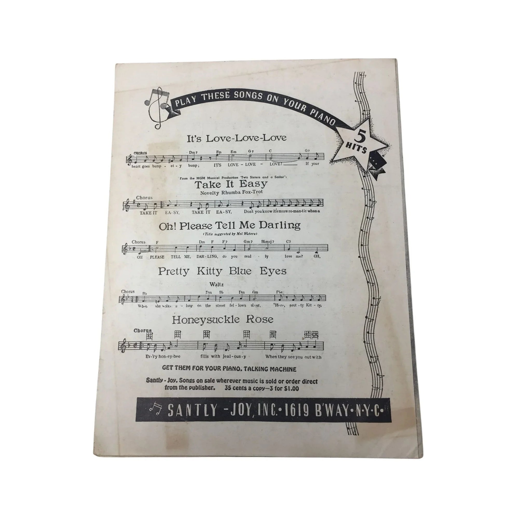 ''I Had A Little Talk With The Lord'' Vintage 1944 Sheet Music - A+ Stuff - SHEET MUSIC - A+ Stuff