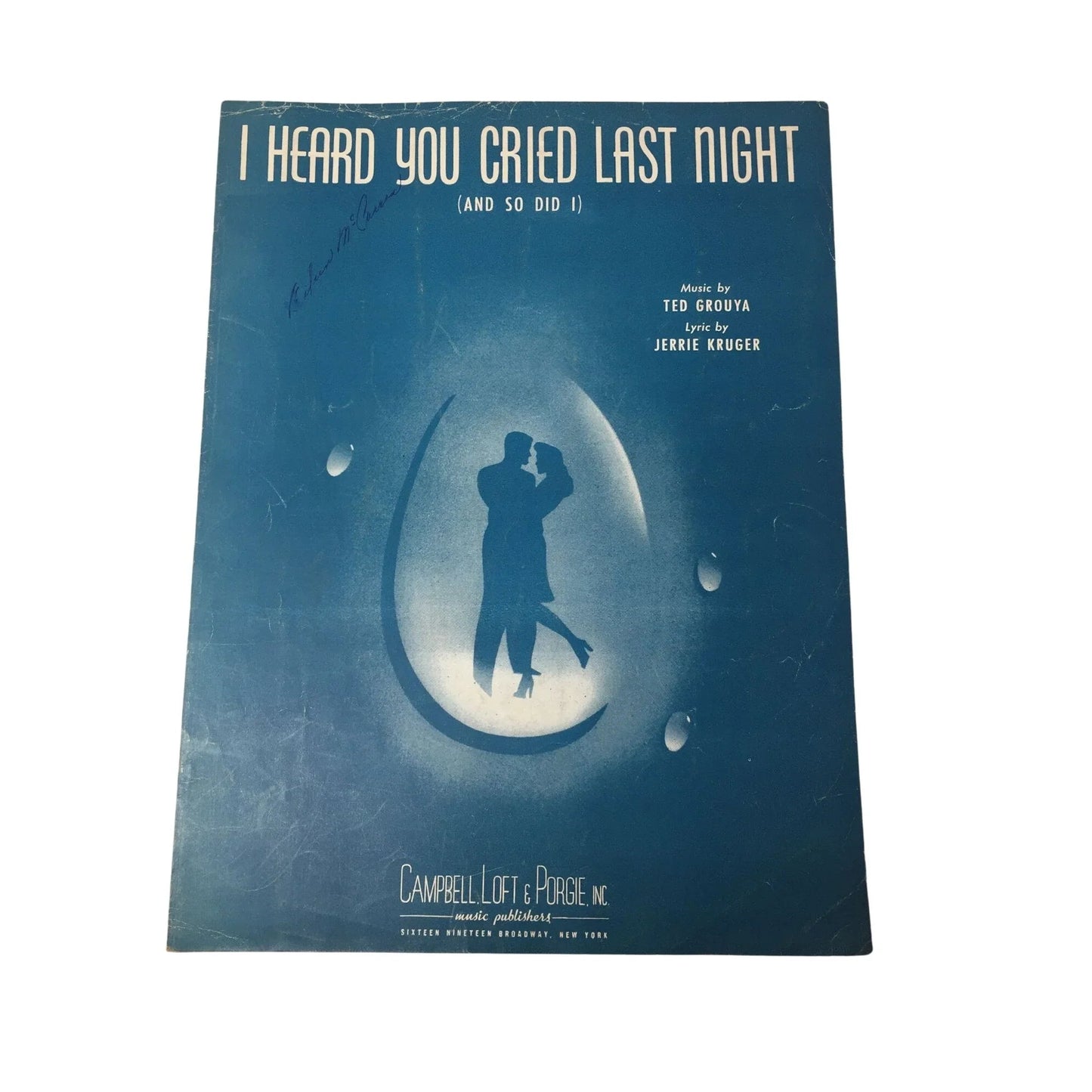 ''I Heard You Cried Last Night and So Did I'' Vintage sheet music - A+ Stuff - SHEET MUSIC - A+ Stuff