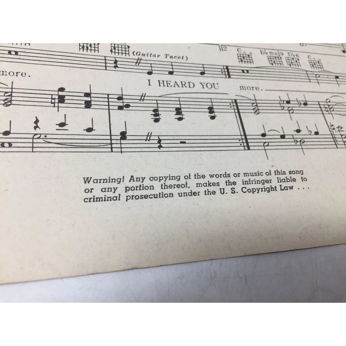 ''I Heard You Cried Last Night and So Did I'' Vintage sheet music - A+ Stuff - SHEET MUSIC - A+ Stuff