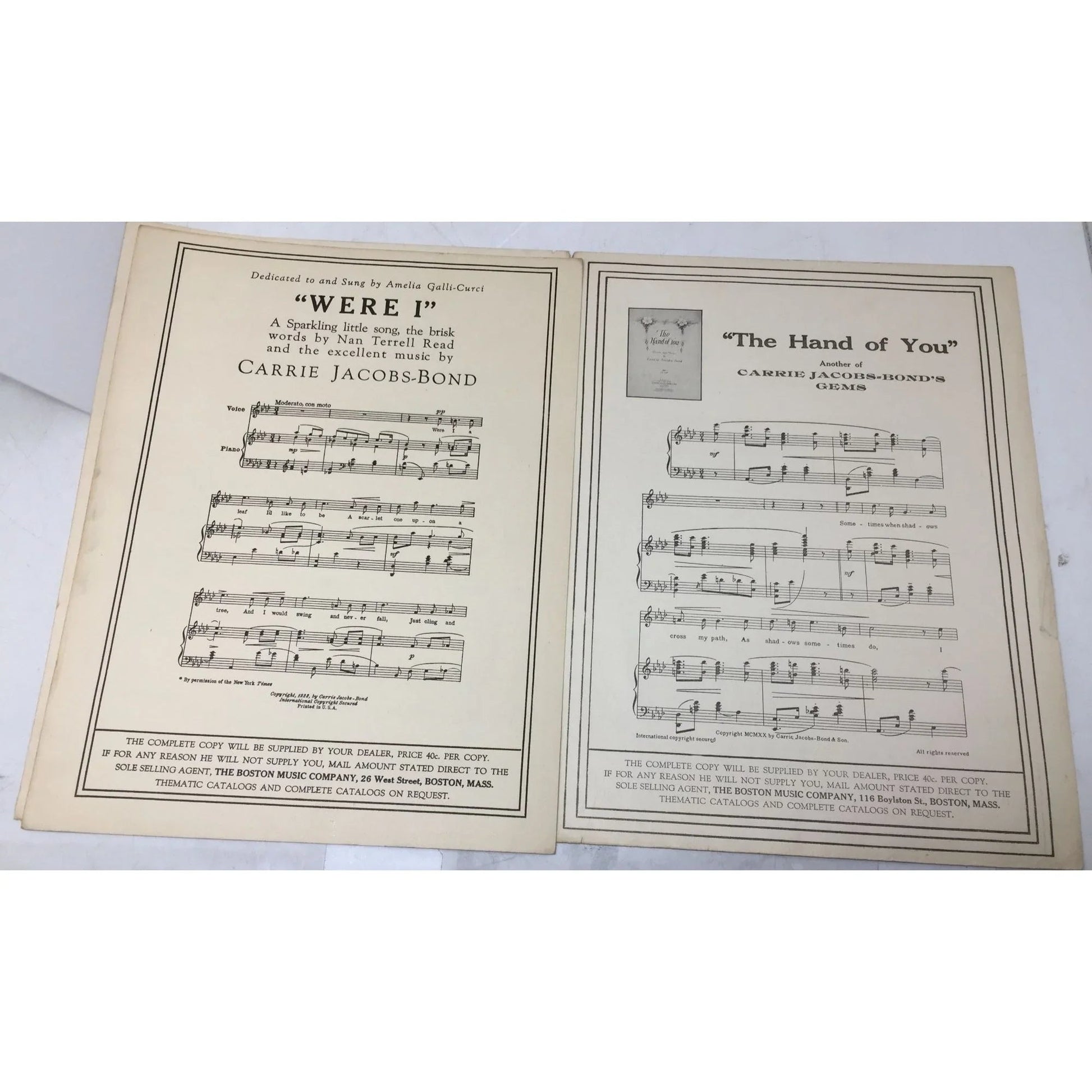 ''I Love You Truly'' From Seven Songs by Carrie Jacobs Bond - A+ Stuff - SHEET MUSIC - A+ Stuff