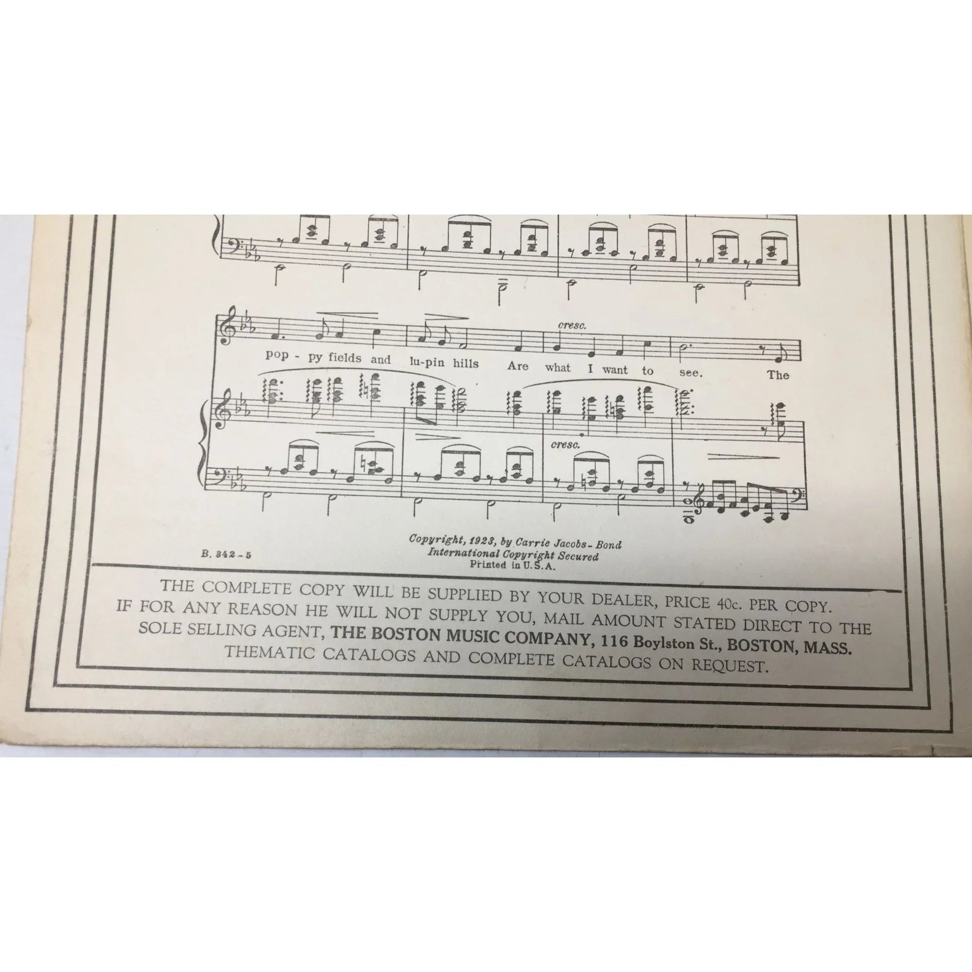 ''I Love You Truly'' From Seven Songs by Carrie Jacobs Bond - A+ Stuff - SHEET MUSIC - A+ Stuff