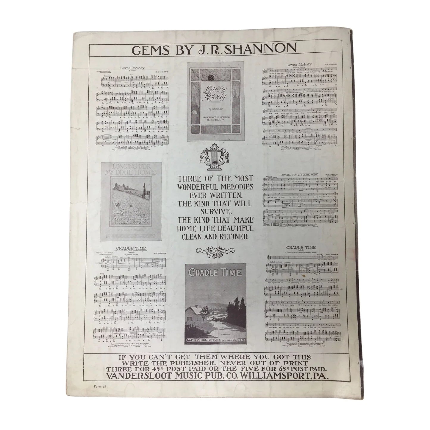 ''I Wonder How The Old Folks Are At Home'' Vintage Sheet Music Book - A+ Stuff - SHEET MUSIC - A+ Stuff
