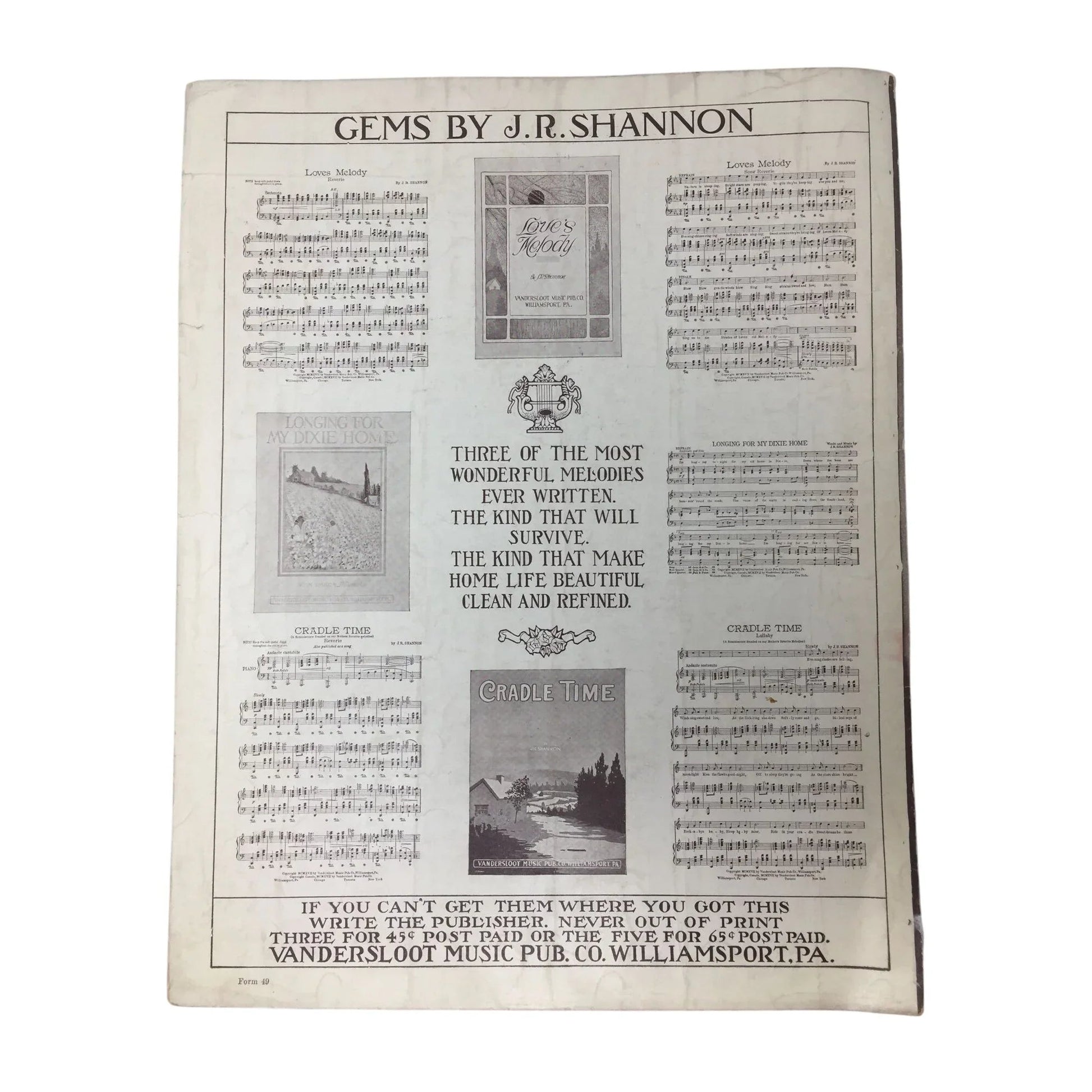 ''I Wonder How The Old Folks Are At Home'' Vintage Sheet Music Book - A+ Stuff - SHEET MUSIC - A+ Stuff